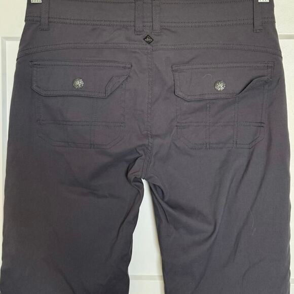PrAna Women's 8 Halle Convertible Nylon Stretch Charcoal Gray Hiking Pants - Picture 6 of 13
